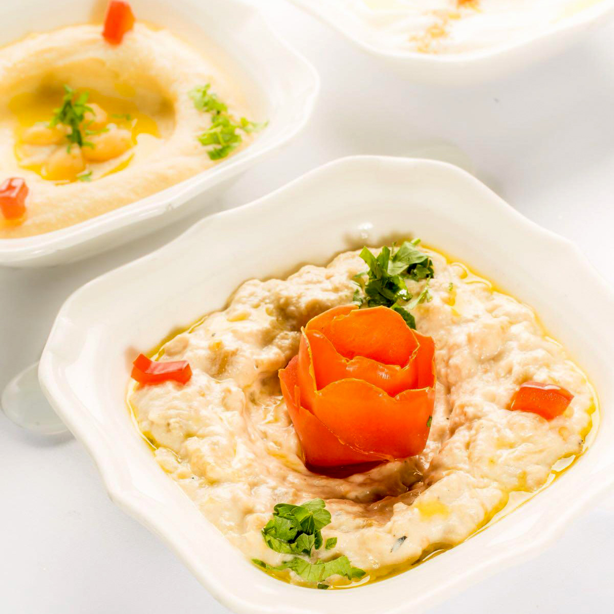 Libanonské mezze v misce